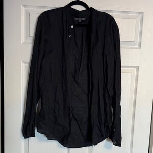 John Varvatos Black Lightweight Shirt Jacket